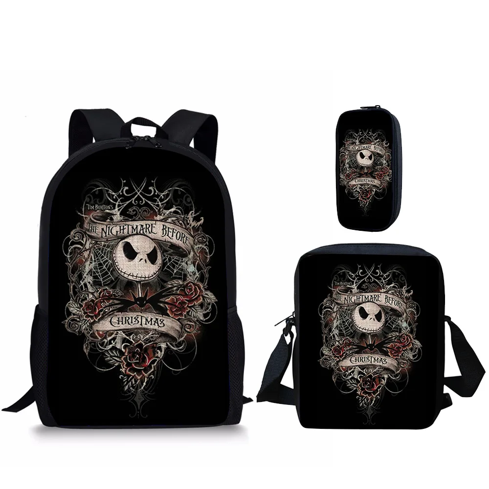 FORUDESIGNS/сумка-мессенджер с принтом Jack Skellington, Кошмар перед Рождеством, сумки через плечо, женская сумка, сумки на плечо, набор