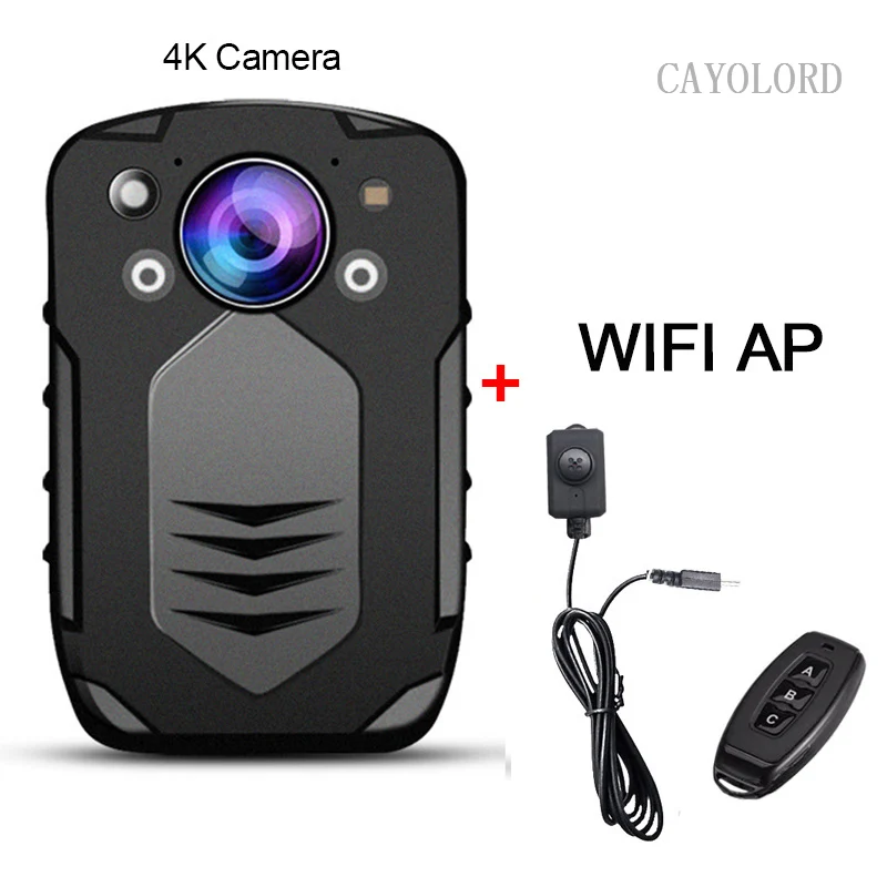 4K 2k 42MP 2160P 1296P 4000mah WIFI камера для тела полицейская ИК ночная съемка мини dv DVR
