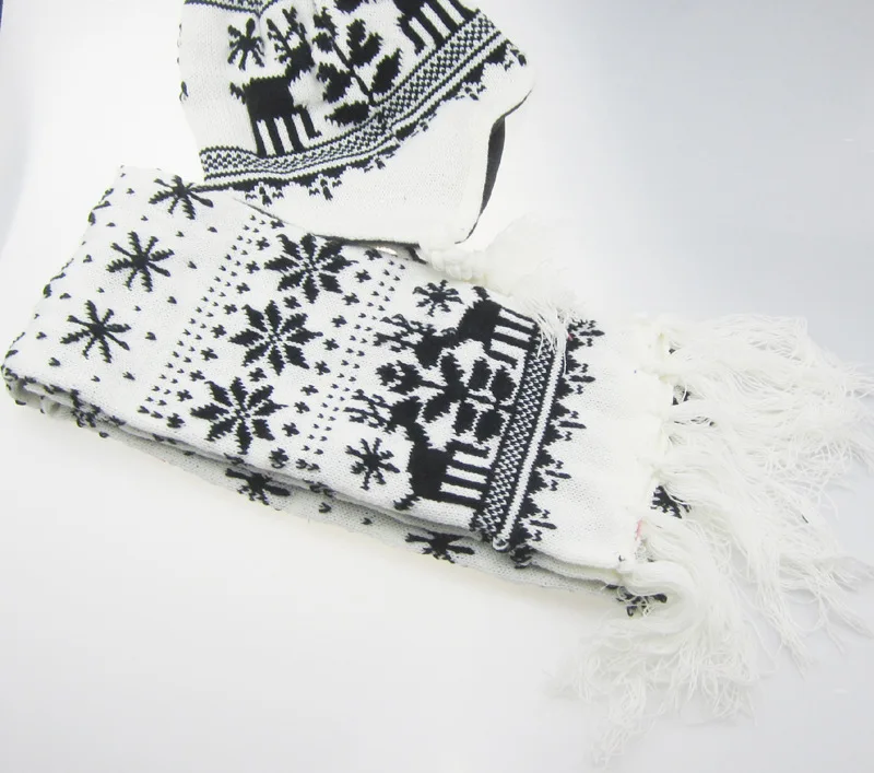 2 шт./компл. детская шапка шарф Набор Снежинка хлопковые детские головные уборы