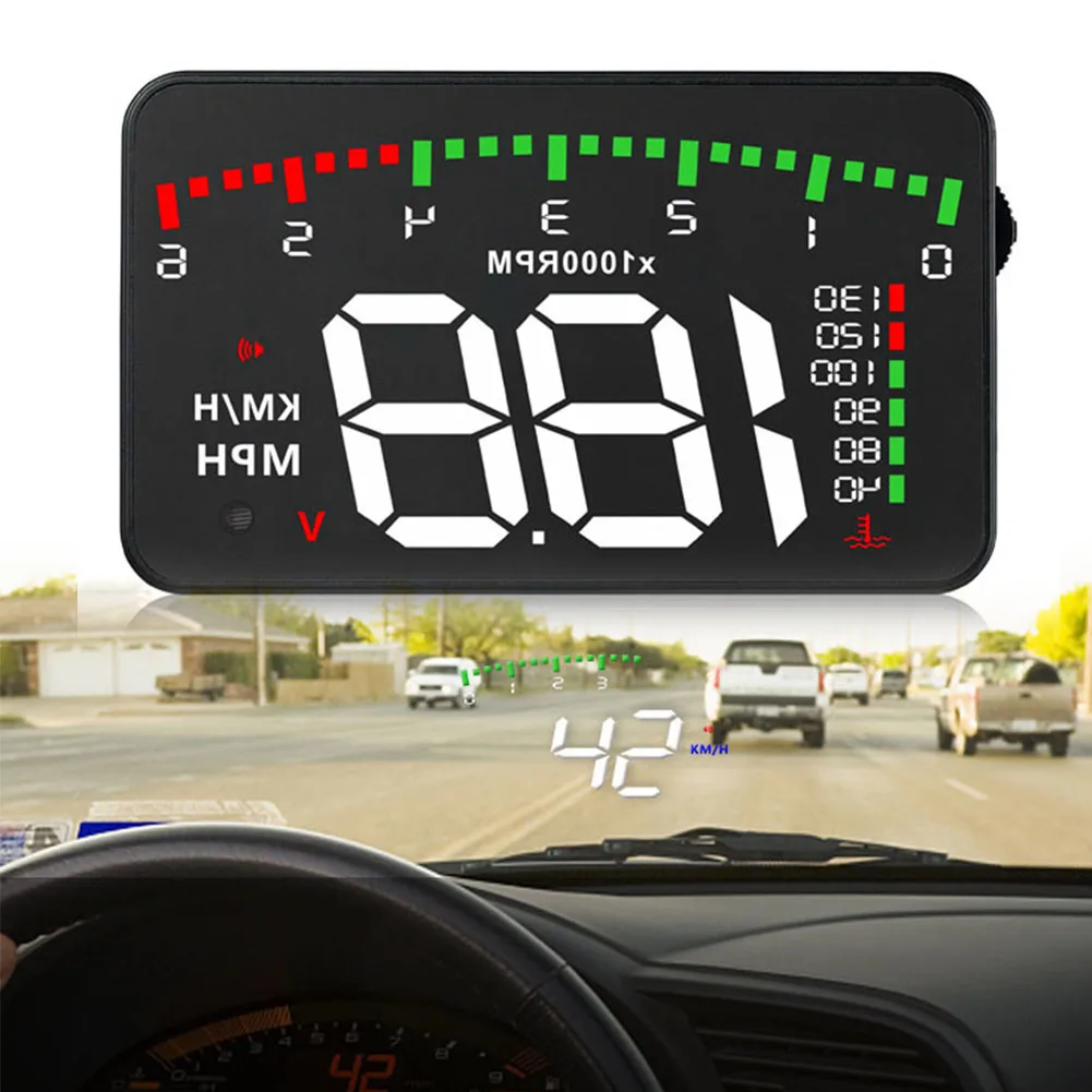 A900 3 5 &quotАвтомобильный HUD GPS Head Up Display OBD II измеритель скорости км/ч Предупреждение