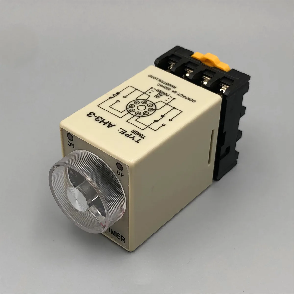 2sets Time Relay AH3-3 12VDC 10S 30S 60S 3M Power On Delay Timer 10S/30S/60S/180S Seconds Knob Control with PF083A Socket Base |