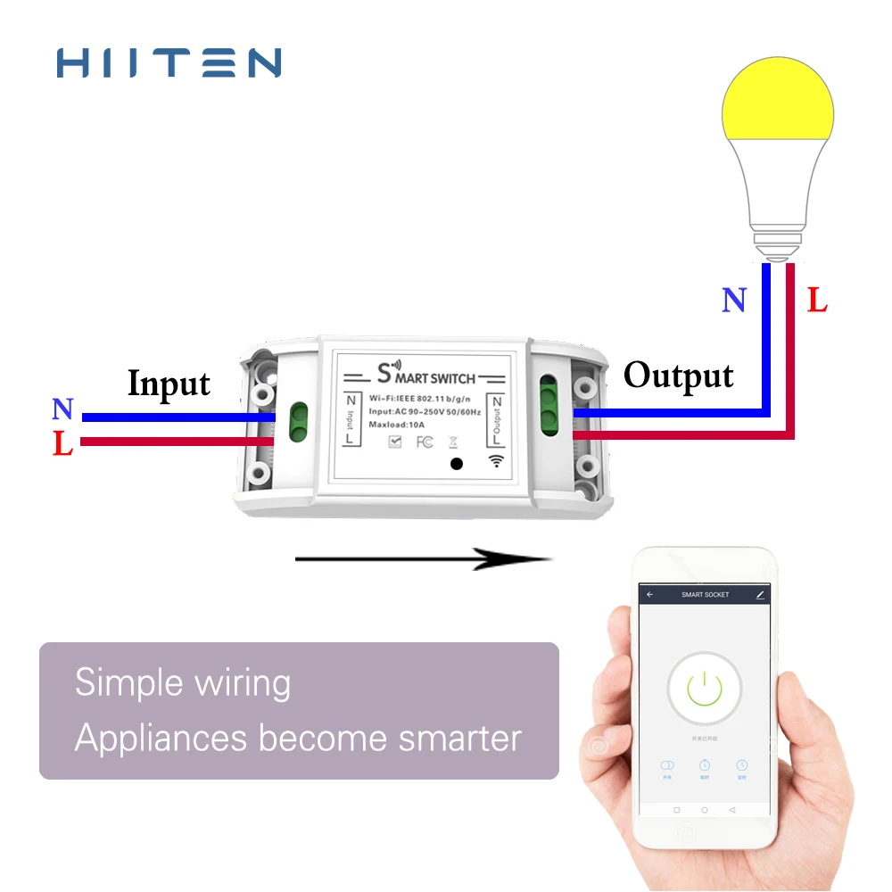 Умный домашний Wifi переключатель HIITEN пульт дистанционного управления wifi DIY Таймер
