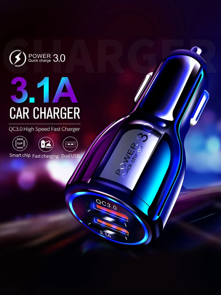 Олаф автомобильное USB зарядное устройство Быстрая зарядка 3,0 2,0 зарядное устройство для мобильного телефона 2 порта USB быстрое автомобильное зарядное устройство для iPhone samsung планшета автомобильное зарядное устройство
