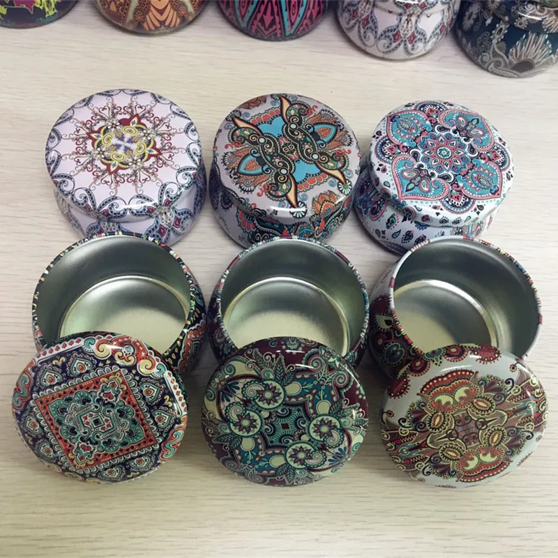 6 шт. винтажные металлические жестяные банки в форме барабана банка для свечей