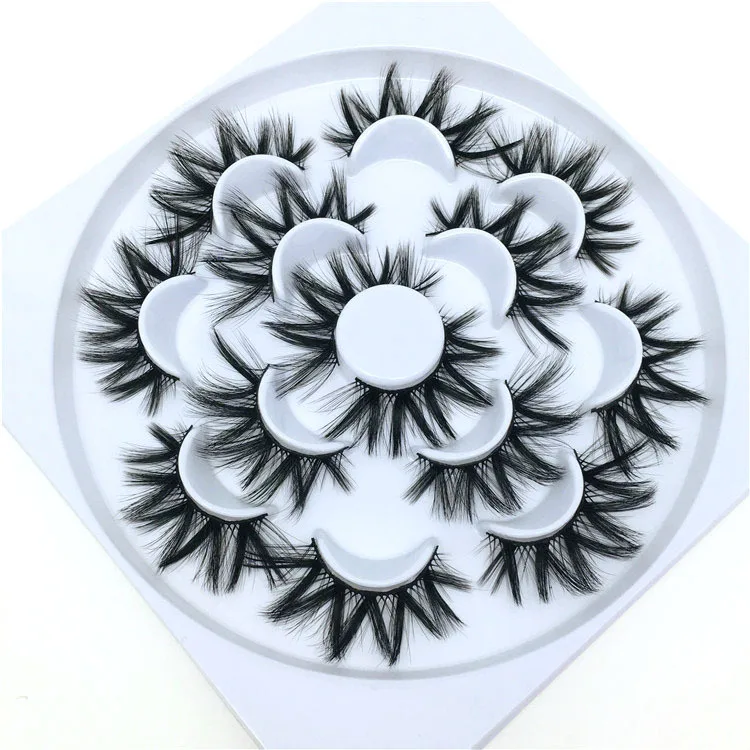 7 пар 3D норковые накладные ресницы 25 мм густые длинные пушистые ручной работы