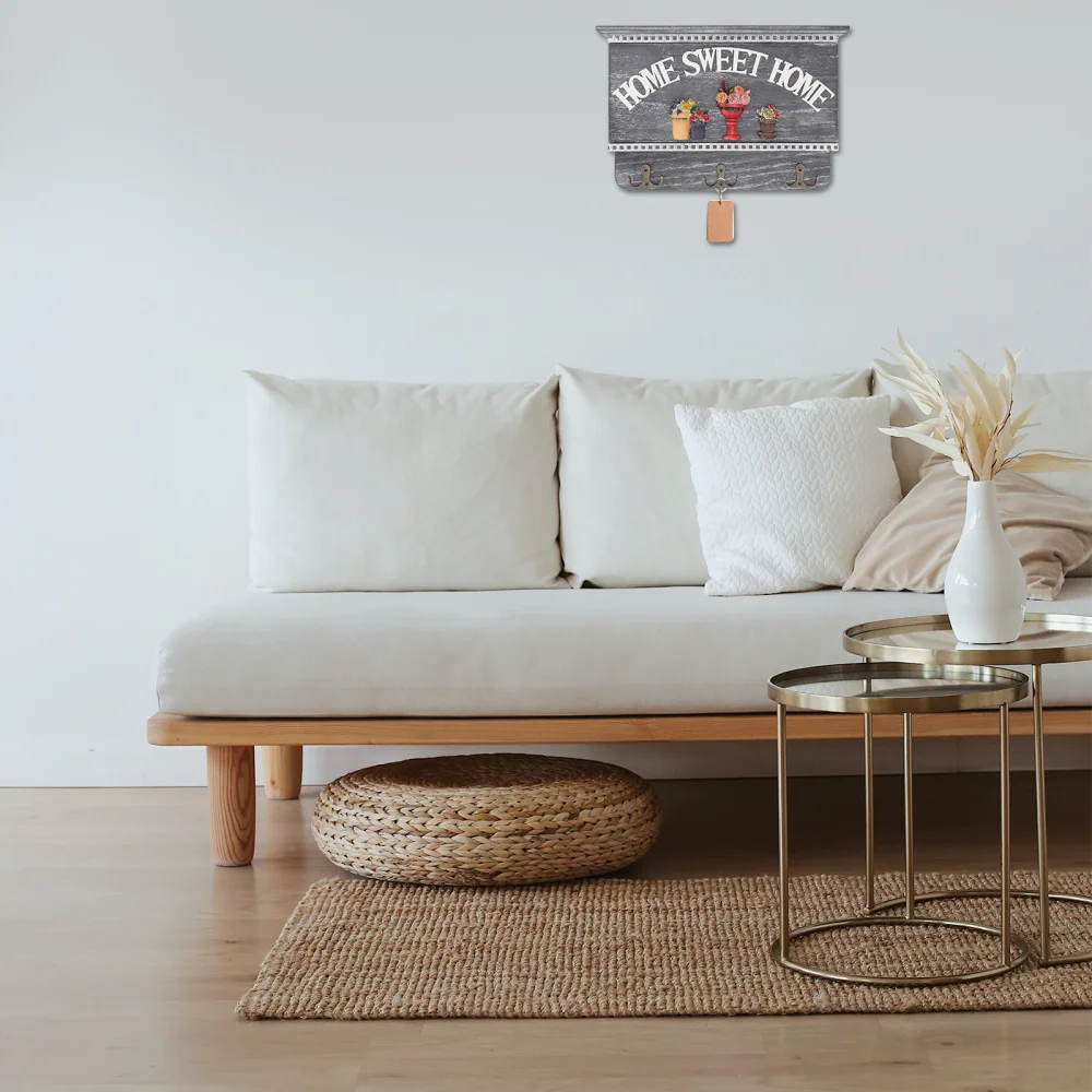 

1pc Pastoral Style Wall Decor Decorative Wall Storage Box Creative Storage Rack