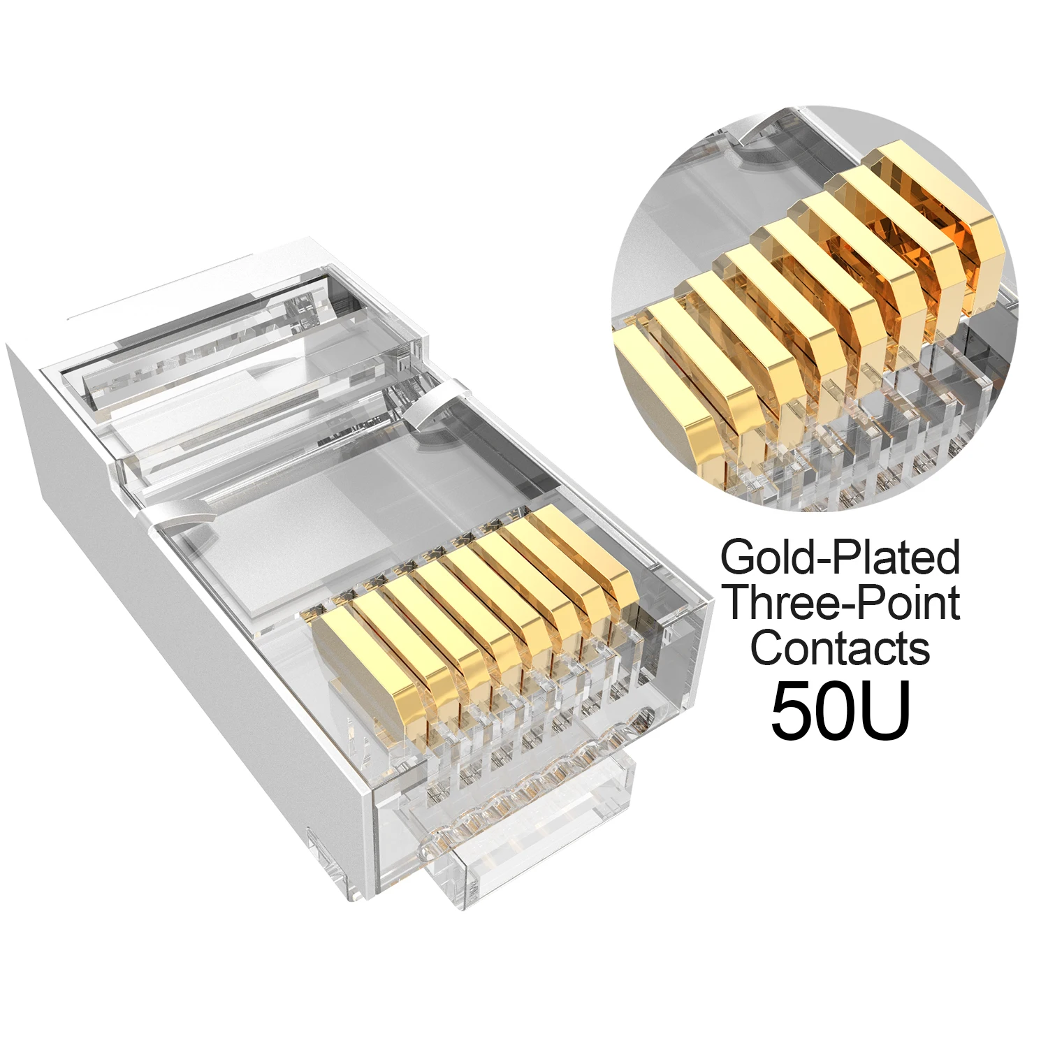 Разъем AUCAS CAT6 UTP RJ45 высокоскоростной сетевой Ethernet-Кабель с отверстием Easy Pass 8P8C