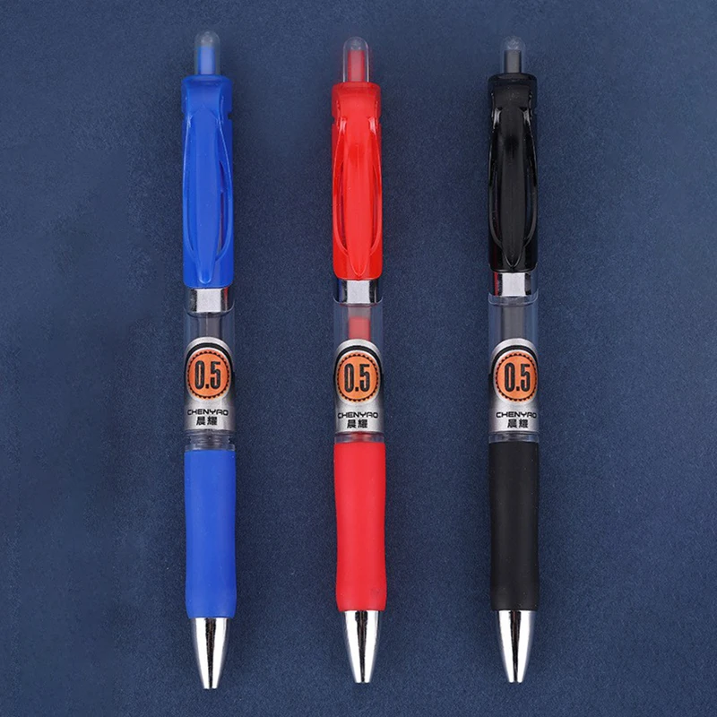 

Гелевые ручки высокой емкости, офисные и школьные принадлежности, пластиковые канцелярские принадлежности, 1 шт., черный, 1 шт., синий, 1 шт., кр...