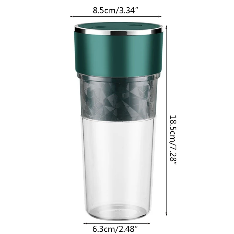 

Portable Personal Blender Mini Travel Fruit Ice Electric Smoothie Blender Juicer Cup Maker Mixer 4 Blades Rechargeable