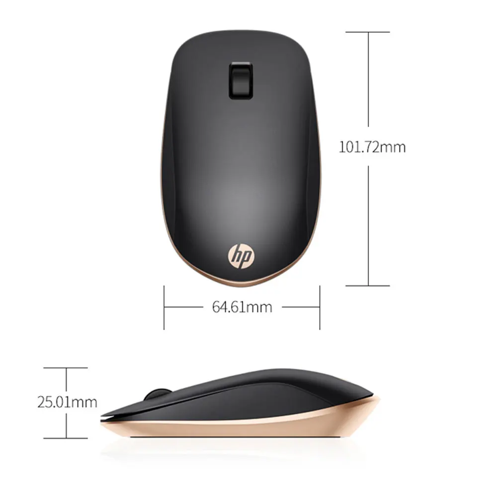 Hp Bluetooth беспроводная мышь Бесшумная сельмовая портативная мини-мышь для ноутбука для MAC OS Windows 7 8 10 XP для хромированной ОС Andriod