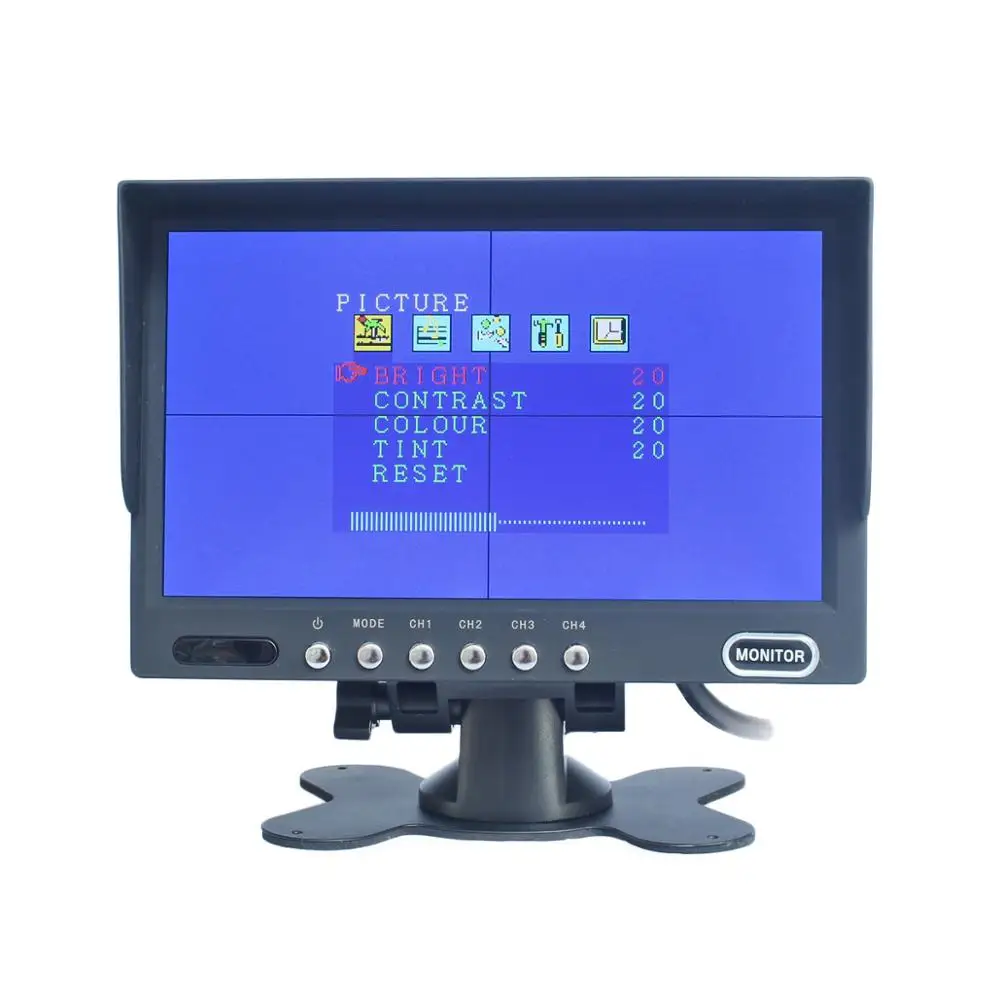 SMALUCK 7 &quot4 Сплит QUAD резервного копирования заднего вида автомобиля монитор +