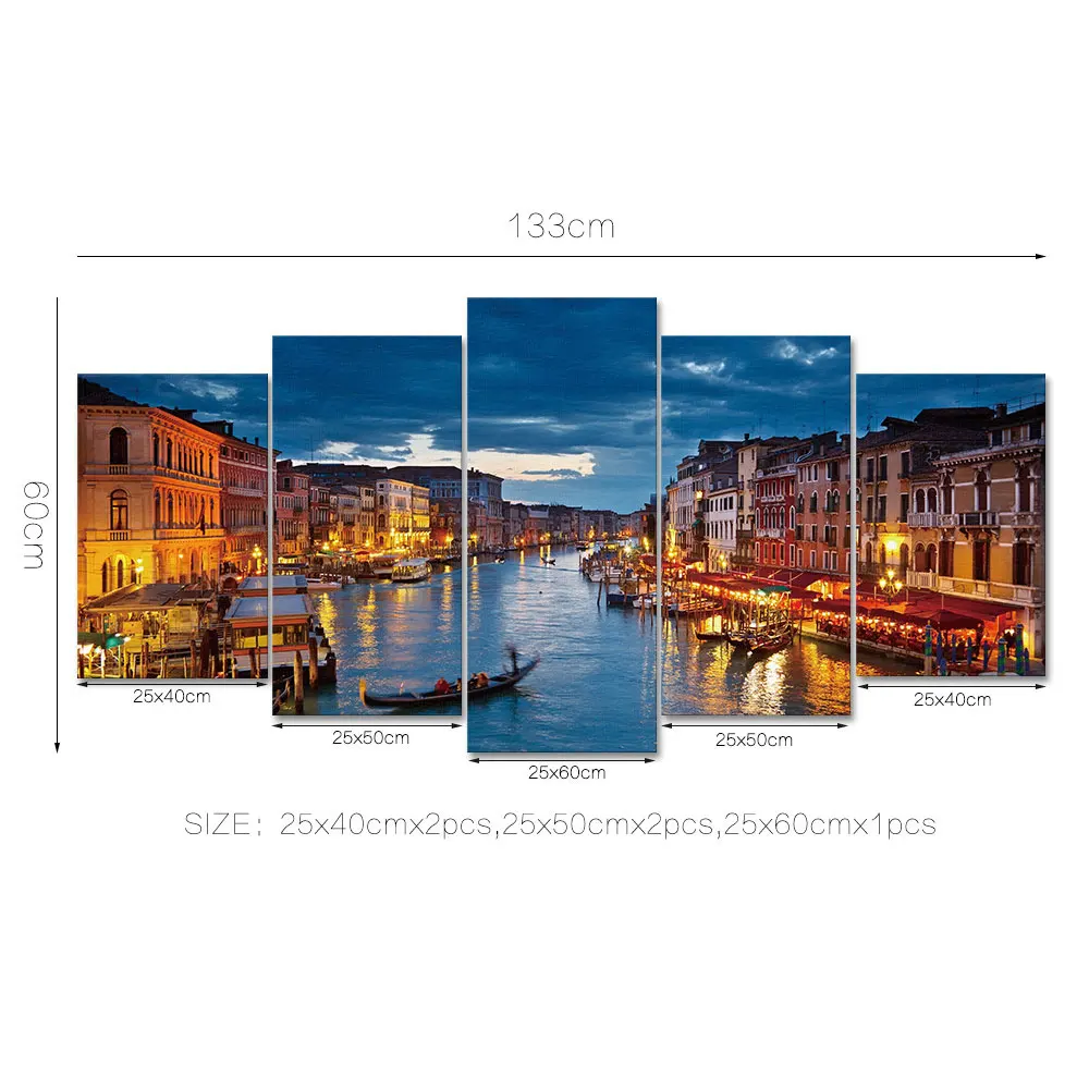 Картина на холсте с принтом Венеции современная картина домашний декор