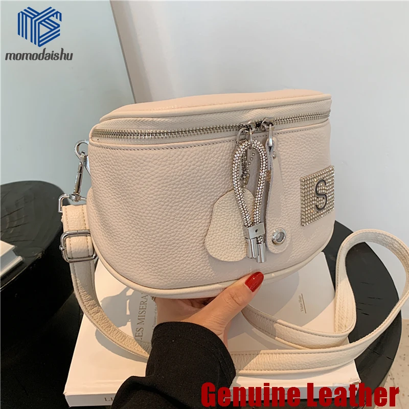 

Women's Luxury Bags High Quality Bag ladies Genuine Leather Handbags Female Small Shoulder Crossbody For Ladies Saddle Bag