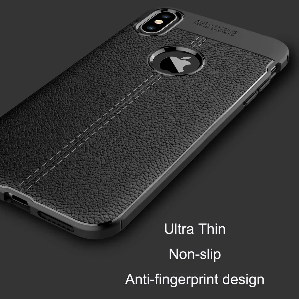 Авто фокус чехол для iPhone 6 7 8 Plus X XR чехол бизнес кожа силиконовый мягкий ТПУ чехлы для iPhone XS MAX Комфортные чехлы
