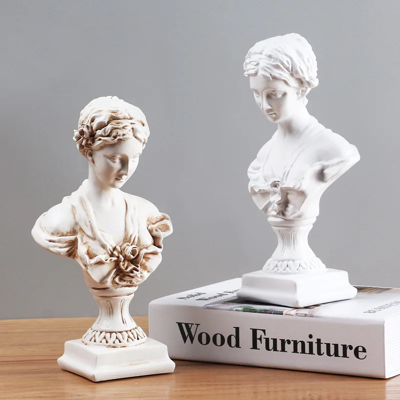 

European style Bedroom Living Room Decoration Ornaments Mini Small Sculpture Art Photo Ornaments Pure White Crafts Venus Statue