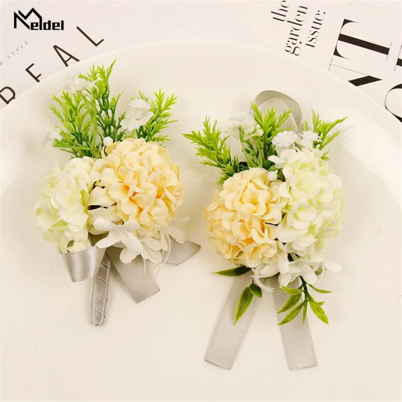 Meldel шелковые свадебные цветы на запястье для подружки невесты декоративные