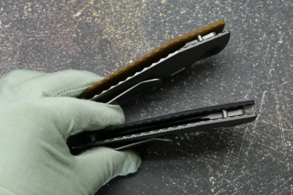 TIGEND SJ75 складной нож D2 blad titanium+ CF/G10 Ручка для кемпинга на открытом воздухе средство для охоты нож для фруктов тактика выживания EDC инструмент