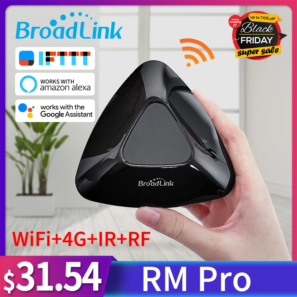 Оригинальный Broadlink умный дом RM Pro MINI3 контрольный Лер для Alexa Google Home WiFi IR RF 4G пульт