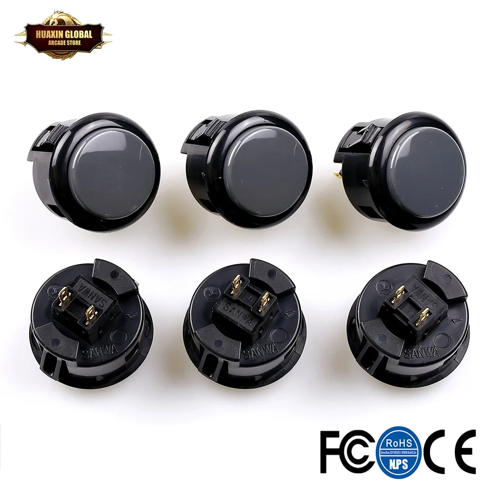 6 шт. SANWA OBSF 30 аркадная кнопка для контроллера USB MAME игровая консоль джойстика