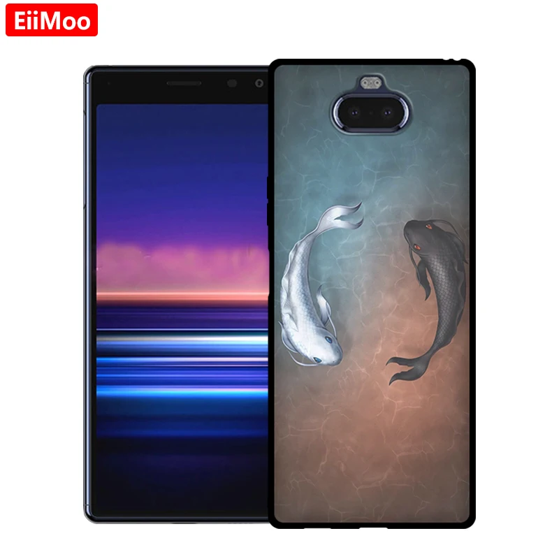 Силиконовый чехол EiiMoo для Sony Xperia 8 2019 мультяшный матовый тонкий мягкий ТПУ