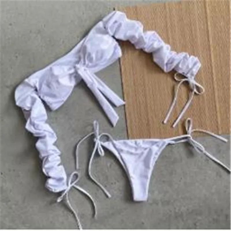 Горячая продажа стиль новый дизайн 2020 купальники с длинным рукавом галстук