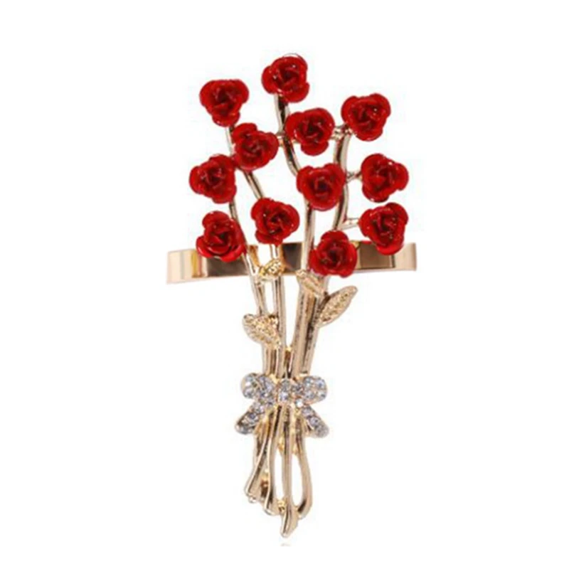 

10 Pcs Valentine's Day Series Rose Flower Napkin Button Napkin Ring Napkin Ring