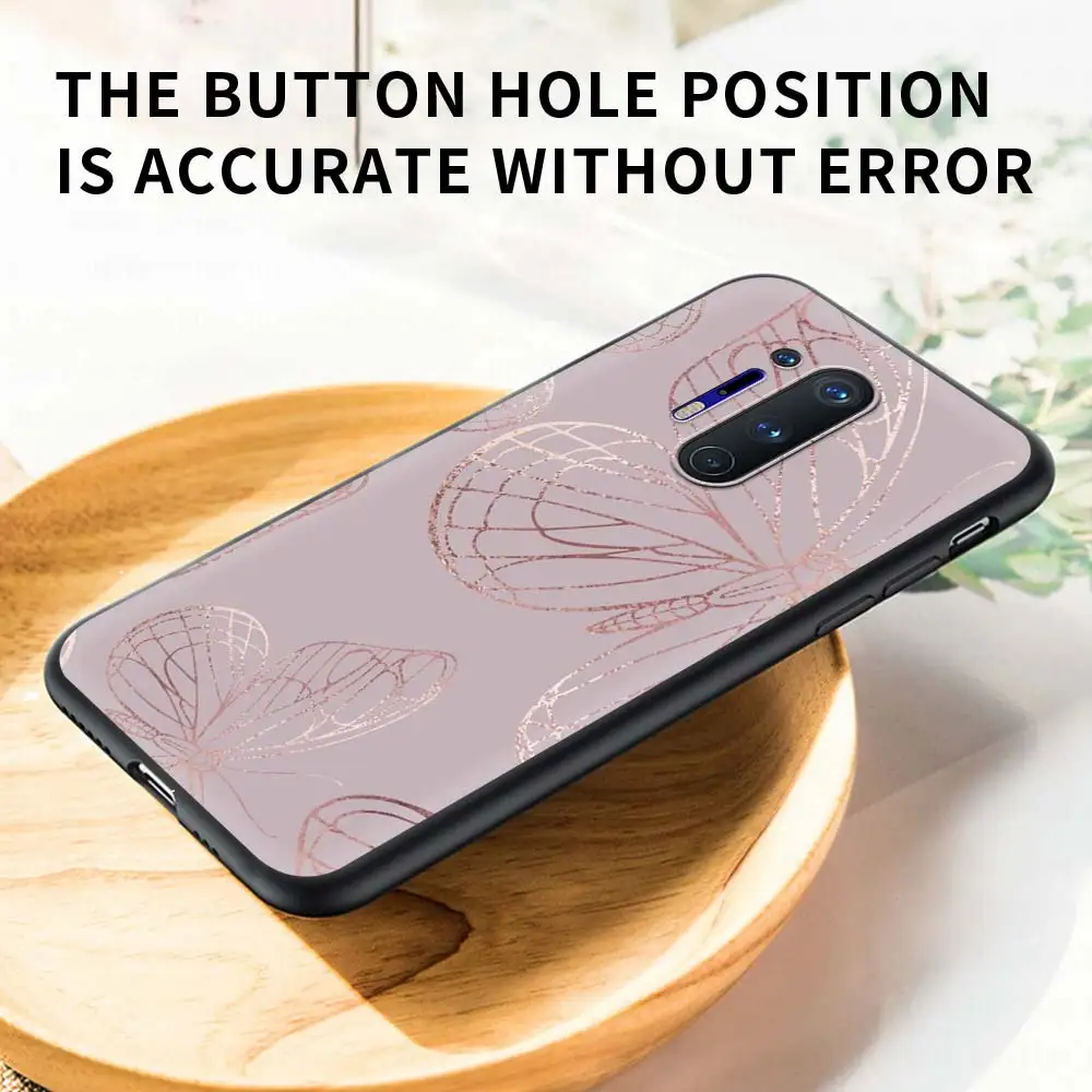 Gold Rose Love Heart Silicon Phone Case for OnePlus 7 7T 8 8T 9 Pro 9R 8 Nord 5G One Plus Z N100 Back Coque Soft TPU Cover Shell