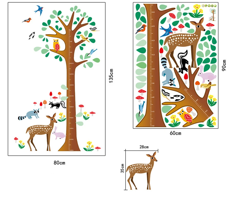 3D наклейки на стену с милой совой и животными для детской комнаты украшения