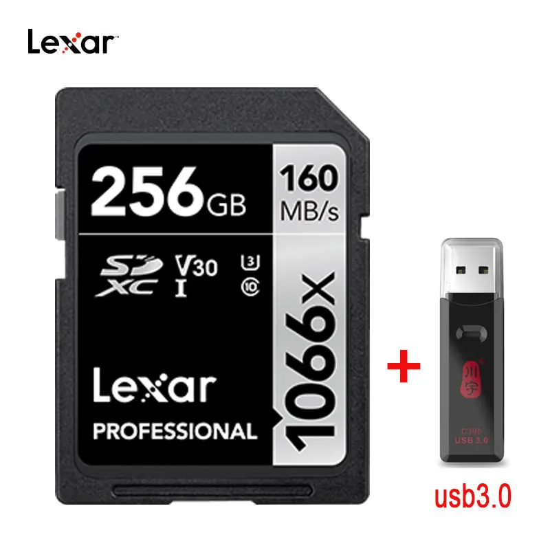 SD-карта Lexar 1066X оригинальная флэш-карта памяти для цифровой камеры 3D 4K до 160 128 ГБ 256