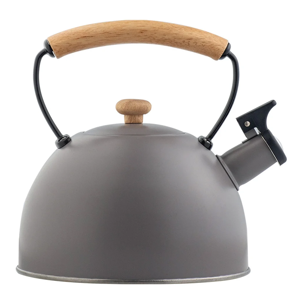 

1Pc Practical Restaurant Durable Tea Pot Home Water Boiling Kettle (Grey)