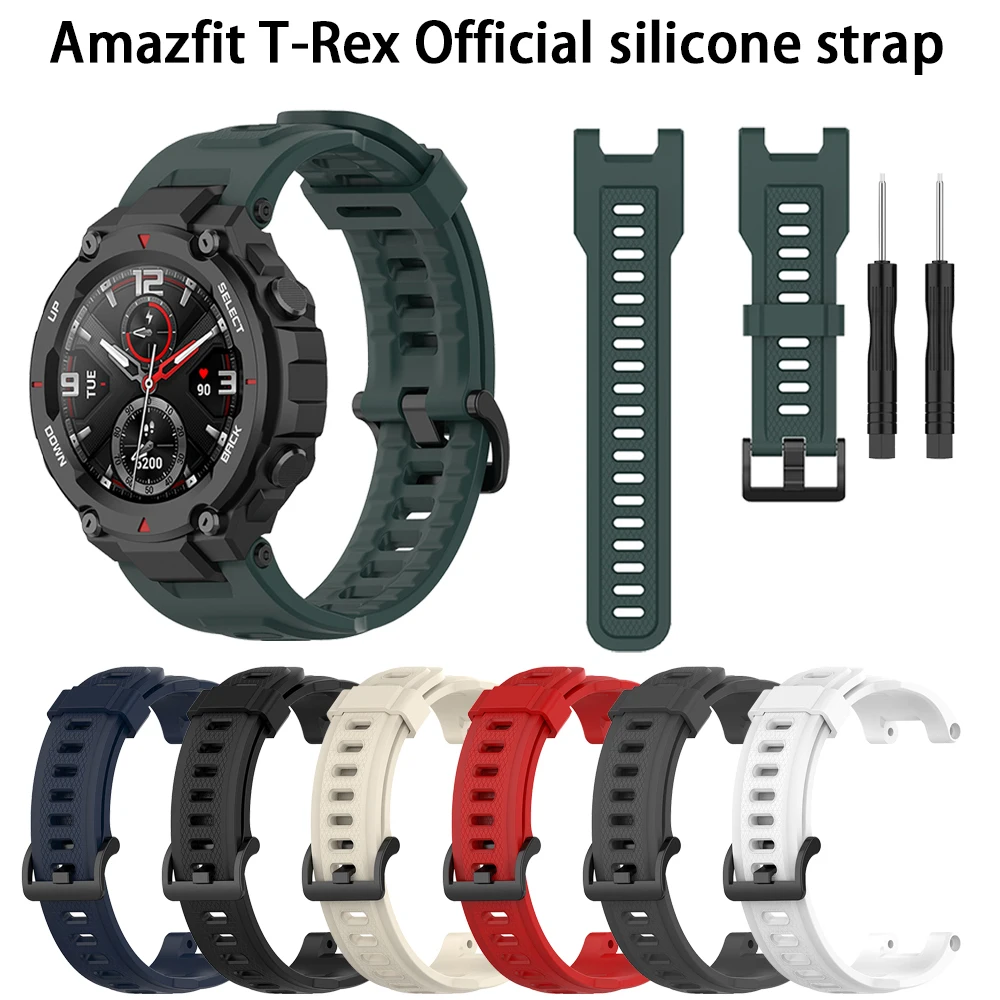

Silicone Strap for Xiaomi Huami Amazfit T rex Smart watch Replaceable accessories watchband for Amazfit T-REX Bracelet Correa