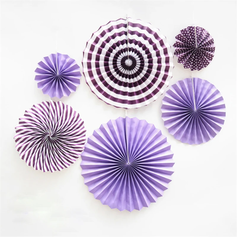 6 шт. бумажные подвесные вееры сделай сам цветы для свадьбы дня рождения