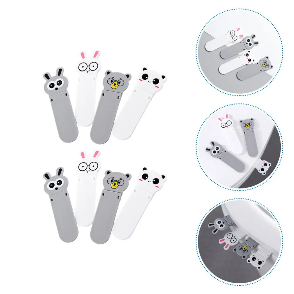 

8Pcs Creative Toilet Seat Lifter Toilet Lid Lifting Tool Acceassry for Home