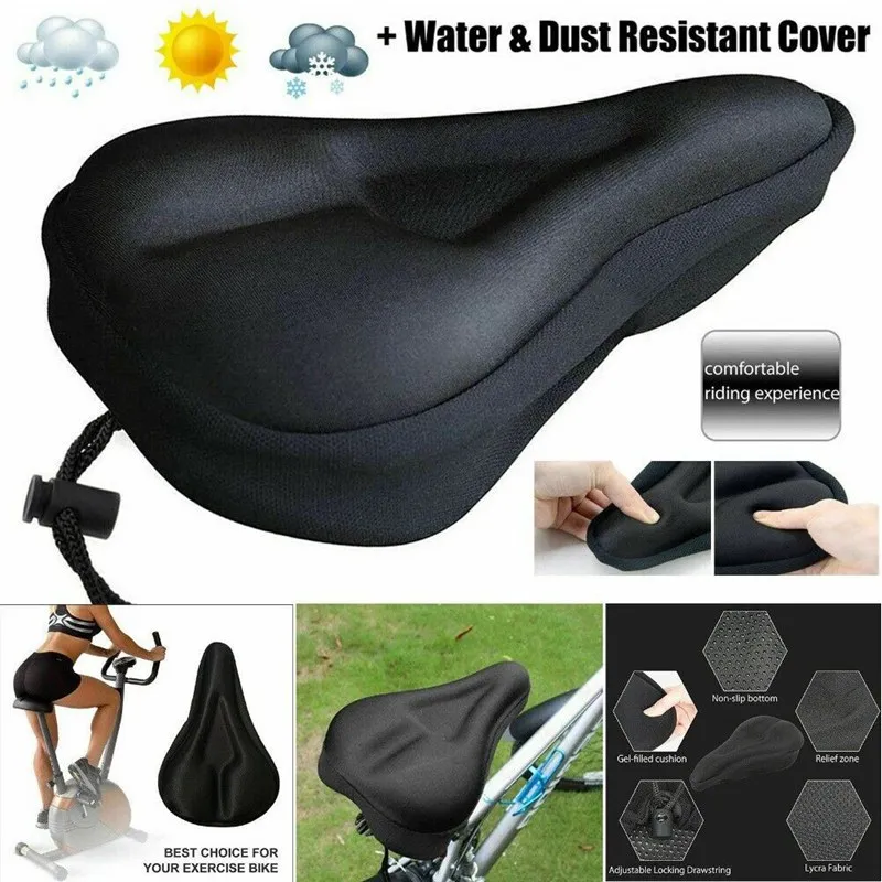 

3D Soft Thickened Bicycle Seat Breathable Bicycle Saddle Seat Cover Comfortable Foam Seat Mountain Bike Cycling Pad Cushion Cove