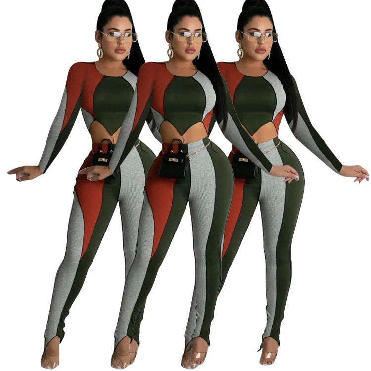 

Ready to Ship Amazon Hot Selling Fall Autumn Clothing For Two 2 Piece Set Women Clothing