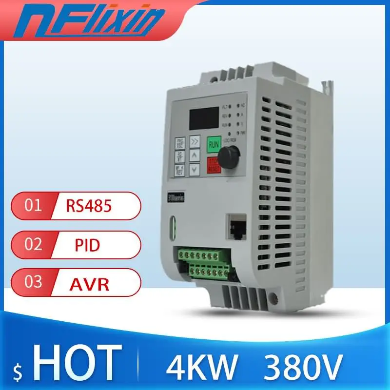 Преобразователь частоты для двигателя 380V 0.75KW/1.5KW/2.2KW/4KW 3 фазы Вход и три Выход 50