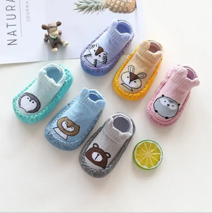 Детская обувь Детские Нескользящие Носки с рисунком для новорожденных девочек