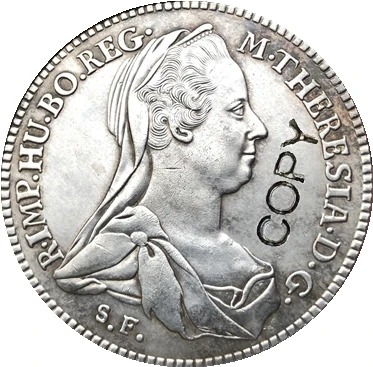 

Австрия 1780, 1 Konventionsthaler Coin 41 мм