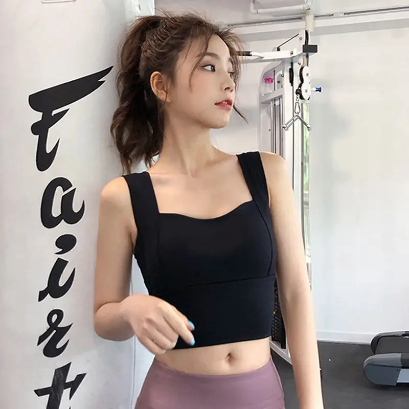 

Sports underwear shockproof and anti-sagging fitness large size beauty back bra integrated yoga gather stereotype vest