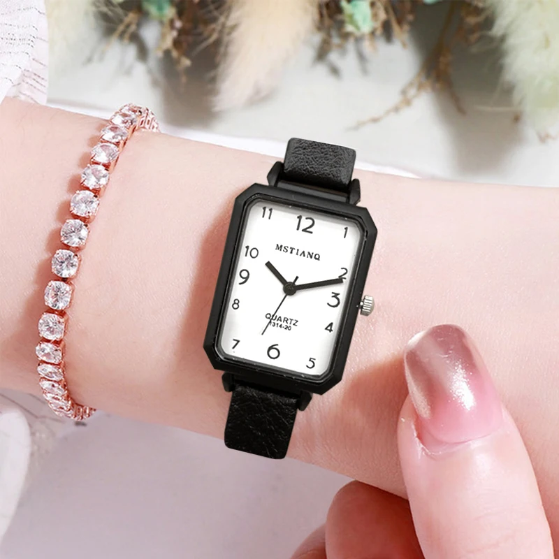 

Watch Women Fashion Square Ladies Quartz Watch Simple Dial Luxury Women Watches Lover Valentine's Day Gift Wrist Clock Watches