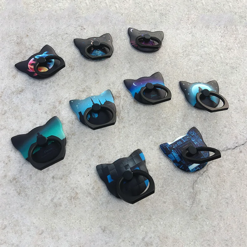 Светящийся Универсальный держатель для мобильного телефона Волк Олень шаблон