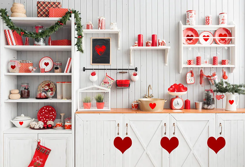 

Mehofond Photography Background Valentine's Day Kitchen Love Heart Newborn Child Birthday Party Portrait Backdrop Photo Studio