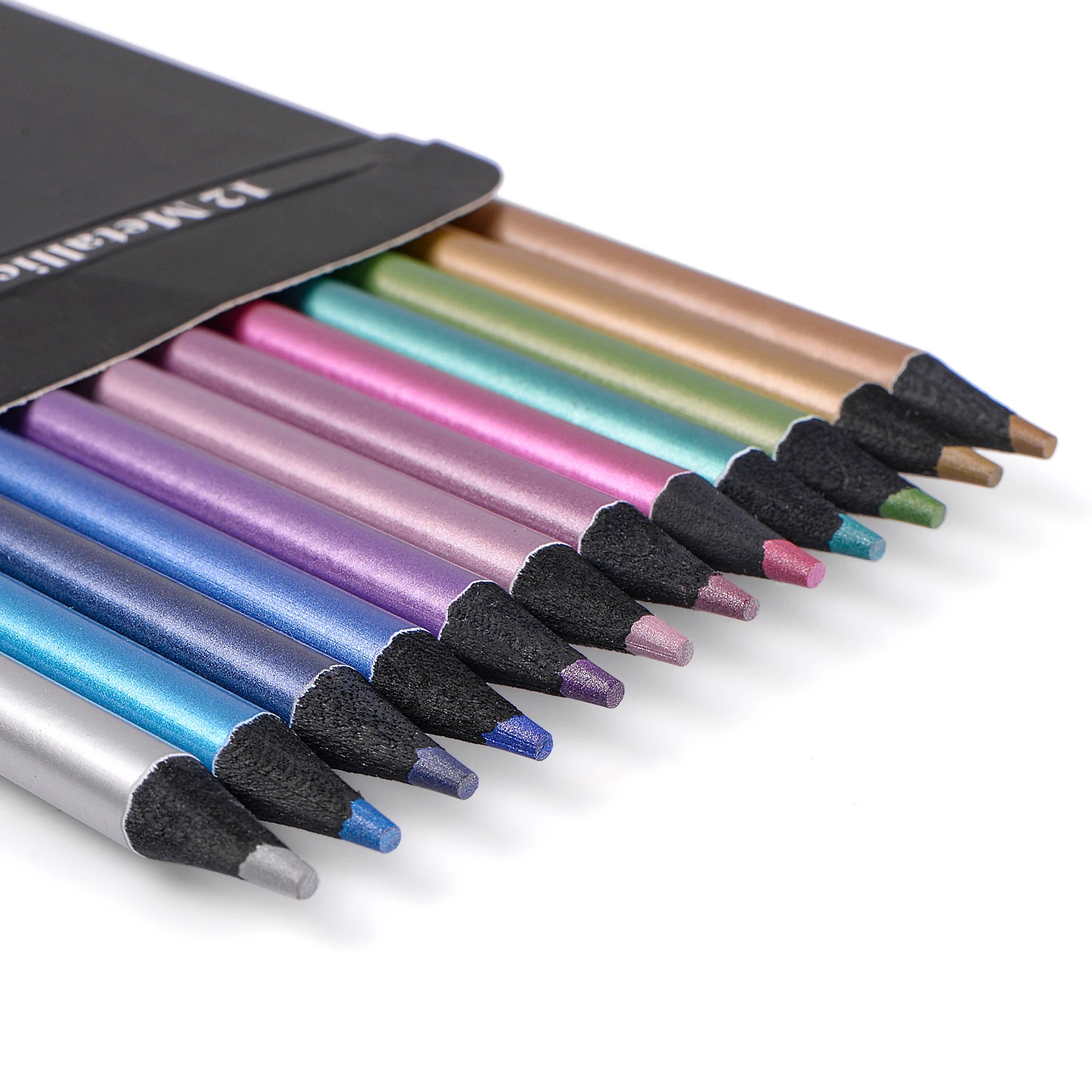 Набор карандашей для рисования нетоксичных металлических 12 шт. | Канцтовары