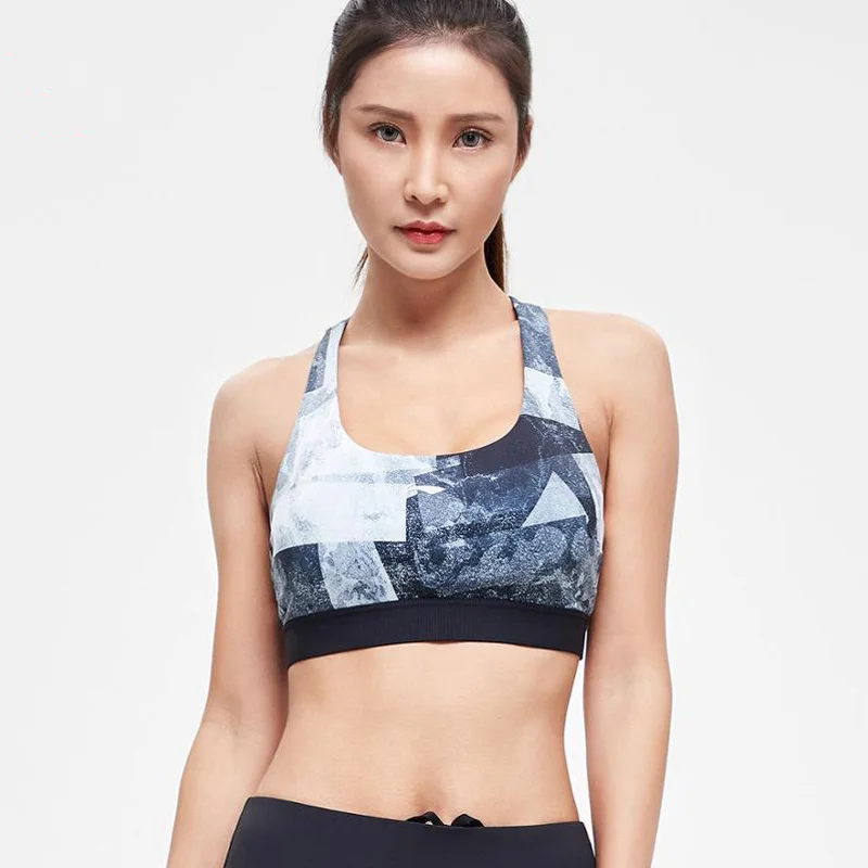 (Break Code) женские обтягивающие спортивные бюстгальтеры Li Ning для бега дышащий