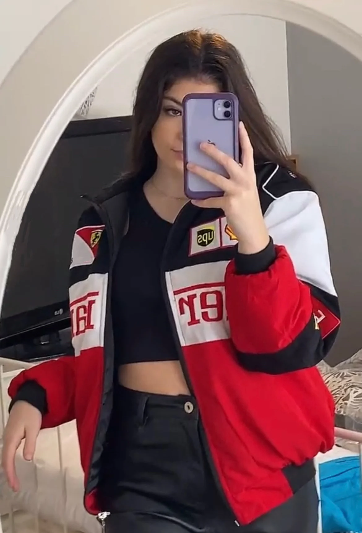 

Hip Hop Mens Jackets Color Block Racing Jackets Women Bombe Jackets Oversized Fashion Streetwear Racer Jackets Autumn Winter