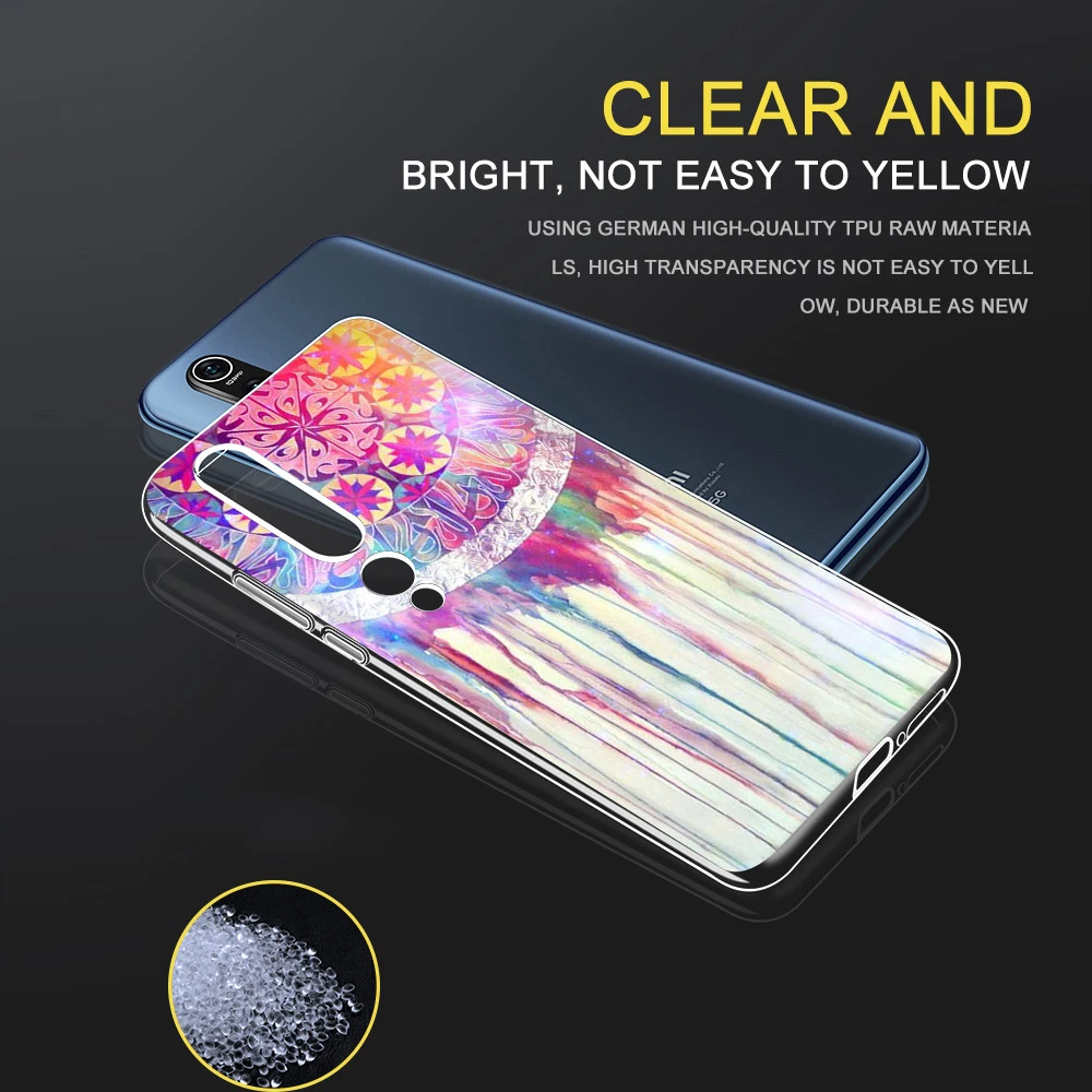 Color Mandala Case For Xiaomi Redmi Note 10 8T 9 8 7 Pro MI Note 11 10 9 10T 9T Pro SE A3 Lite F3 Poco X3 Soft TPU Phone Fundas