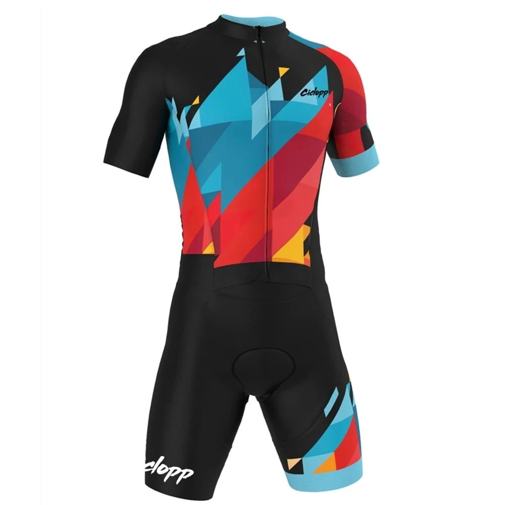 

2021CICLOPP summer men's triathlon short-sleeved jumpsuit suit road bike mountain bike quick-drying sweat-wicking, Lycra fabric