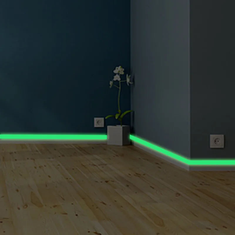 Luminous Band Baseboard Wall Sticker Living Room Bedroom Eco-friendly Home Decoration Decal Glow In The Dark DIY Strip Stickers | Дом и сад