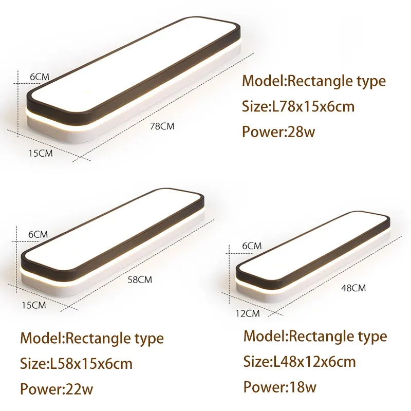 

Minimalist Modern Led Ceiling Light For Home Lights Rectangle Square Round Ceiling Lamp For Living room Bedroom Dining room Lamp