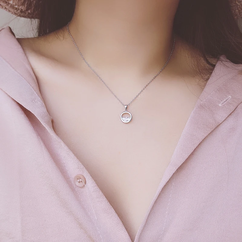 Женское колье стразы из серебра 925 пробы|Подвески| |